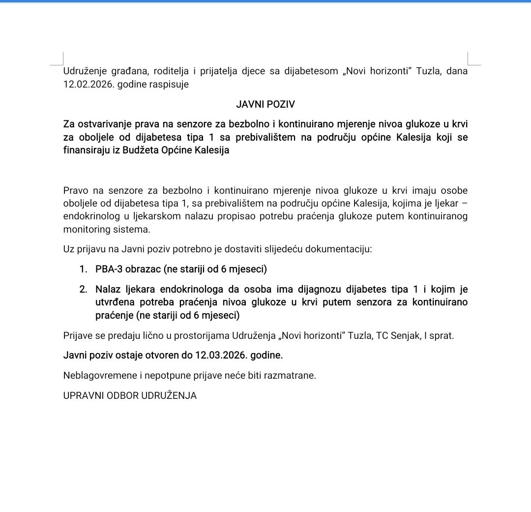 Javni poziv za nabavku senzora Kalesija